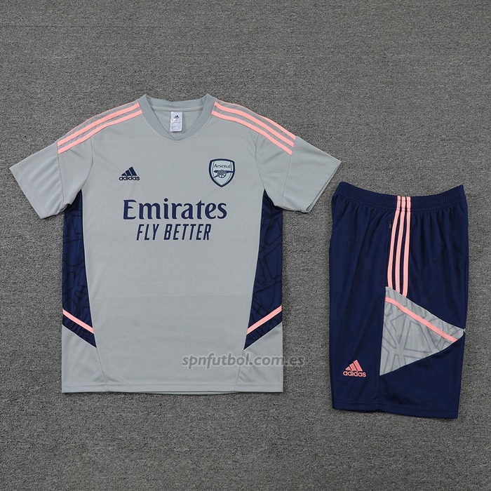 Chandal del Arsenal Manga Corta 2022-2023 Gris - Pantalon Corto